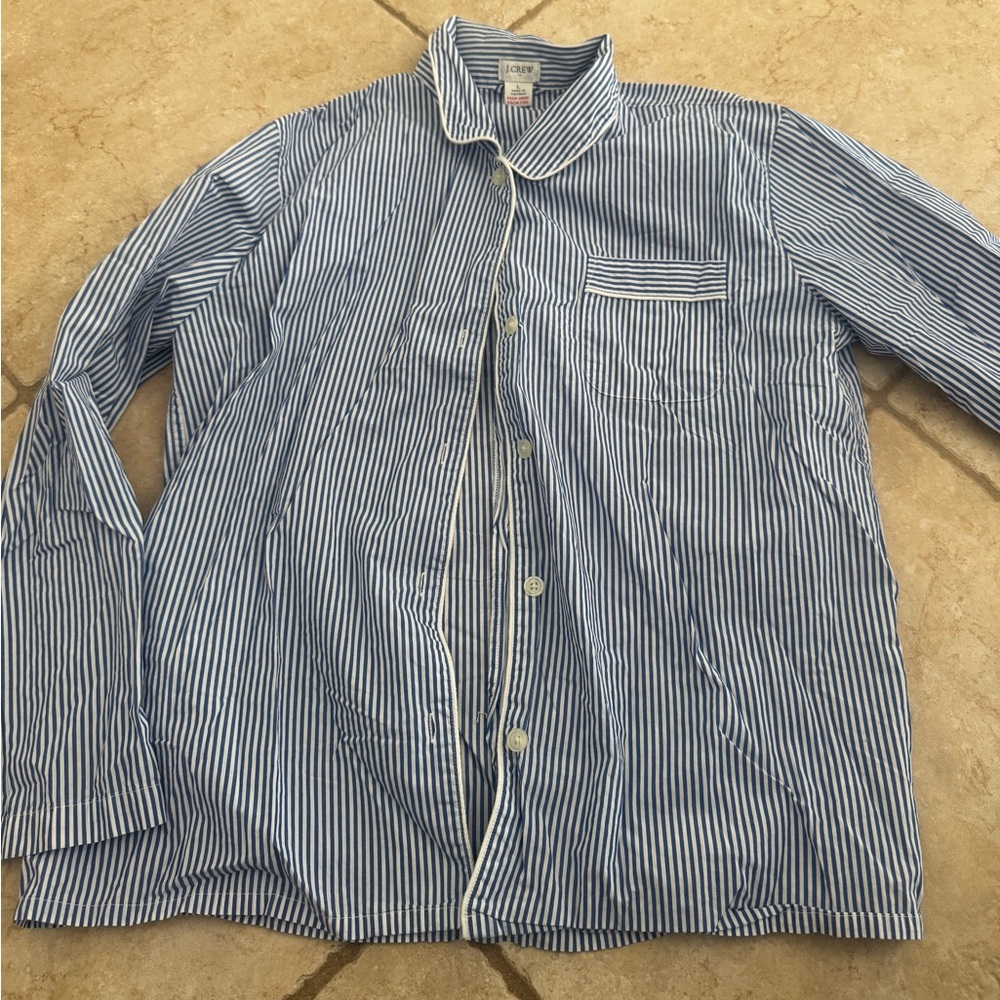 J Crew Men's Printed sleep top in end-on-end cotton size L